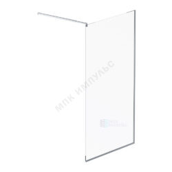 Стенка душевая Func 1100х2000 мм прозрачное стекло алюминиевый профиль