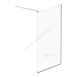 Стенка душевая Func 1200х2000 мм прозрачное стекло алюминиевый профиль