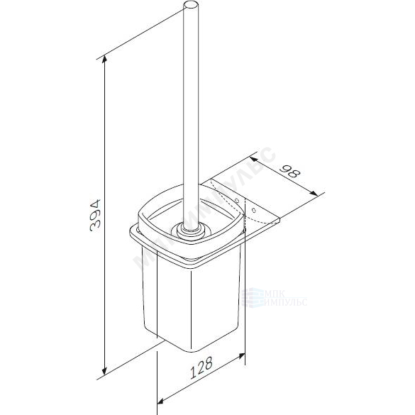Ершик для унитаза с держателем Inspire V2.0 хром AM.PM A50A33400 — изображение 2