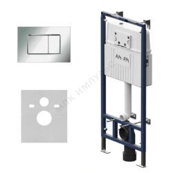 Инсталляция для подвесного унитаза с кнопкой смыва хром матовая MasterFit ProC S AM.PM I012710.0231