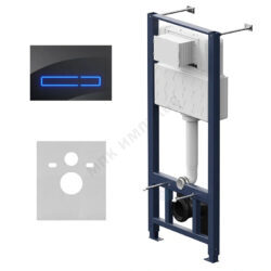 Инсталляция для подвесного унитаза с кнопкой смыва черная глянцевая Pro Touchless Pro AM.PM I012704.50A38