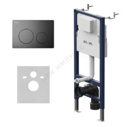 Инсталляция для подвесного унитаза с кнопкой смыва черная матовая PrimeFit PrimeFit L AM.PM I012709.0138