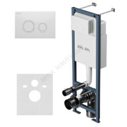 Инсталляция для подвесного унитаза с кнопкой смыва белая глянцевая ErgoFit ErgoFit L AM.PM I012711.0101