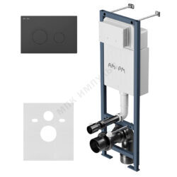 Инсталляция для подвесного унитаза с кнопкой смыва черная матовая ErgoFit ErgoFit L AM.PM I012711.0138