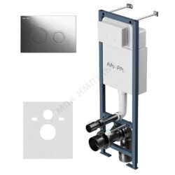 Инсталляция для подвесного унитаза с кнопкой смыва хром глянцевая ErgoFit ErgoFit L AM.PM I012711.0151