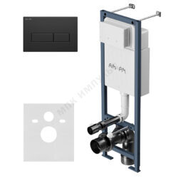 Инсталляция для подвесного унитаза с кнопкой смыва черная матовая ErgoFit ErgoFit M AM.PM I012711.0338