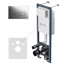 Инсталляция для подвесного унитаза с кнопкой смыва хром глянцевая ErgoFit ErgoFit M AM.PM I012711.0351