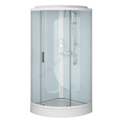 Кабина душевая X-Joy 900х900х2050 мм низкий поддон четверть круга прозрачное стекло алюминиевый профиль