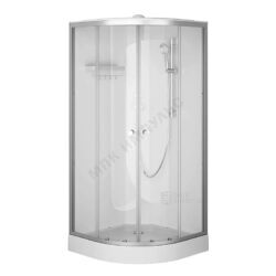 Кабина душевая X-Joy 900х900х2100 мм низкий поддон четверть круга прозрачное стекло алюминиевый профиль