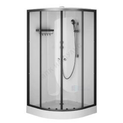 Кабина душевая X-Joy 1000х1000х2100 мм низкий поддон четверть круга прозрачное стекло алюминиевый профиль