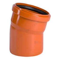 Отвод PP-B коричневый Дн 160х15гр б/нап в/к VALFEX 30104160