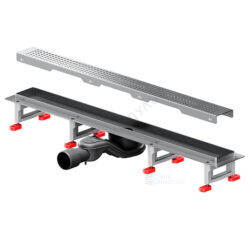 Лоток душевой с гидрозатвором+механический сухой затвор Дн 40/50 694х63мм решетка нержавеющая сталь матовая горизонтальный выпуск MasterFlow AM.PM W01SC-P11-070-01SB