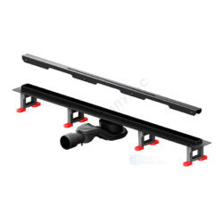 Лоток душевой с гидрозатвором+механический сухой затвор Дн 40/50 793х26мм решетка нержавеющая сталь