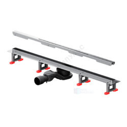 Лоток душевой с гидрозатвором+механический сухой затвор Дн 40/50 793х26мм решетка нержавеющая сталь матовая горизонтальный выпуск MasterFlow AM.PM W01SC-S11-080-05SB