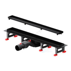 Лоток душевой с гидрозатвором+механический сухой затвор Дн 40/50 586х54мм решетка нержавеющая сталь