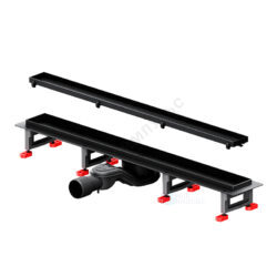 Лоток душевой с гидрозатвором+механический сухой затвор Дн 40/50 686х54мм решетка нержавеющая сталь