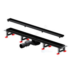 Лоток душевой с гидрозатвором+механический сухой затвор Дн 40/50 786х54мм решетка нержавеющая сталь