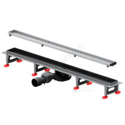 Лоток душевой с гидрозатвором+механический сухой затвор Дн 40/50 786х54мм решетка нержавеющая сталь