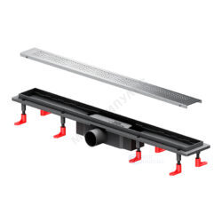 Лоток душевой с гидрозатвором+механический сухой затвор Дн 50 694х67мм решетка нержавеющая сталь матовая горизонтальный выпуск PrimeFlow AM.PM W02SC-P11-070-01SB