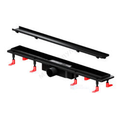 Лоток душевой с гидрозатвором+механический сухой затвор Дн 50 694х59мм решетка нержавеющая сталь