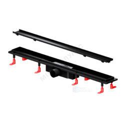 Лоток душевой с гидрозатвором+механический сухой затвор Дн 50 794х59мм решетка нержавеющая сталь