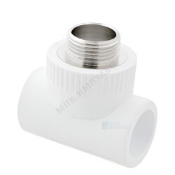 Тройник PP-R комбинированный белый Дн 32х3/4" НР RTP (РосТурПласт) 10759