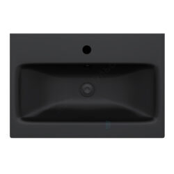 Умывальник мебельный Gem 60 1 отверстие под смеситель по центру черный матовый AM.PM M90WCC0602BM