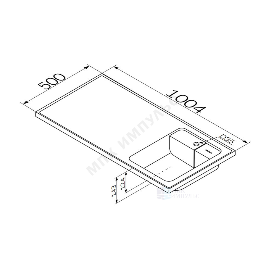 Умывальник подвесной над стиральной машиной X-Joy 100 1 отверстие под смеситель по центру белый AM.PM M85AWPR1001WG — изображение 2