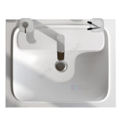 Умывальник мебельный Func 60 1 отверстие под смеситель по центру белый матовый AM.PM M8FWPC0600WM