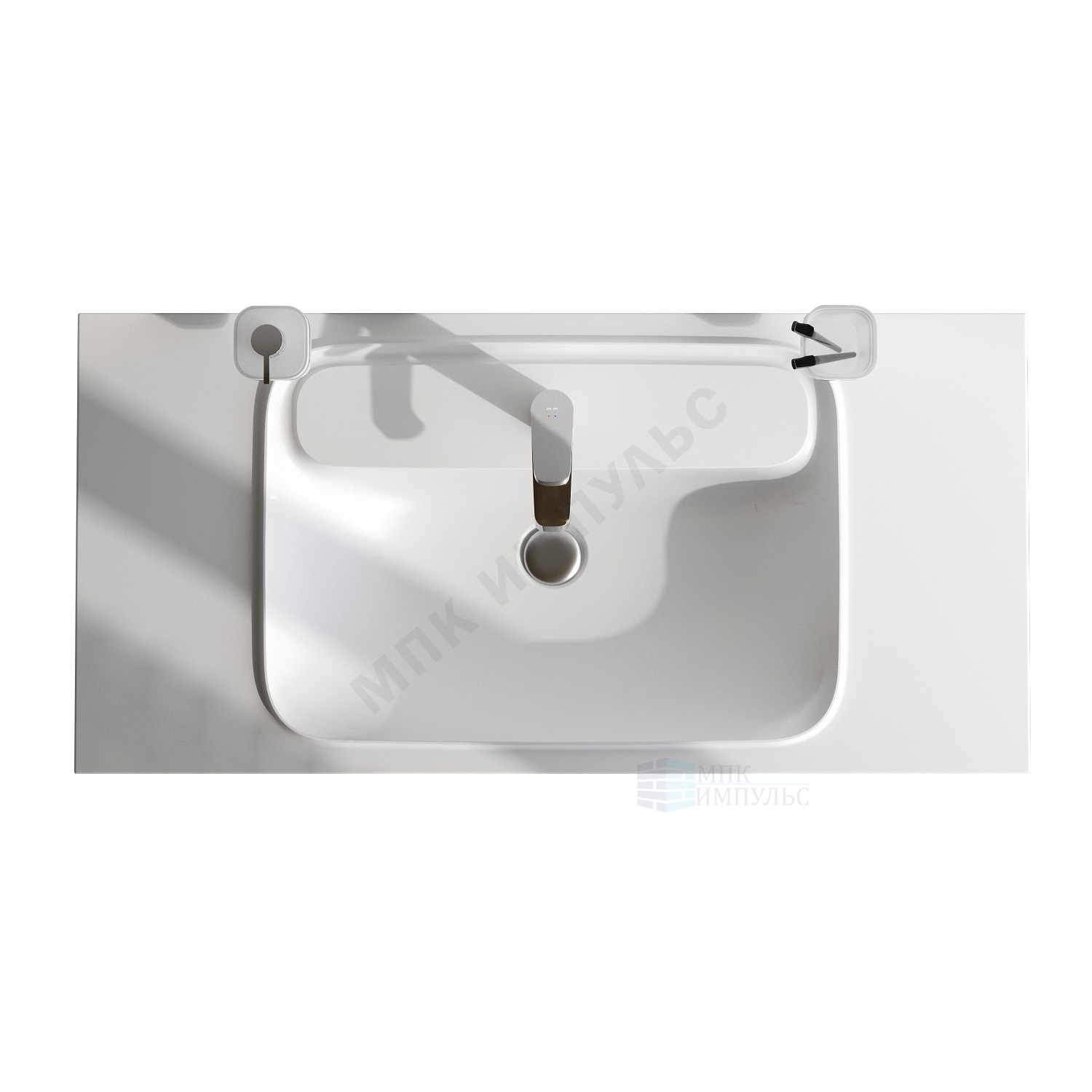 Умывальник мебельный Func 100 1 отверстие под смеситель по центру белый матовый AM.PM M8FWPC1000WM