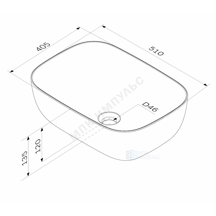 Умывальник мебельный Func 51 белый AM.PM M8FWCC10510WG — изображение 2