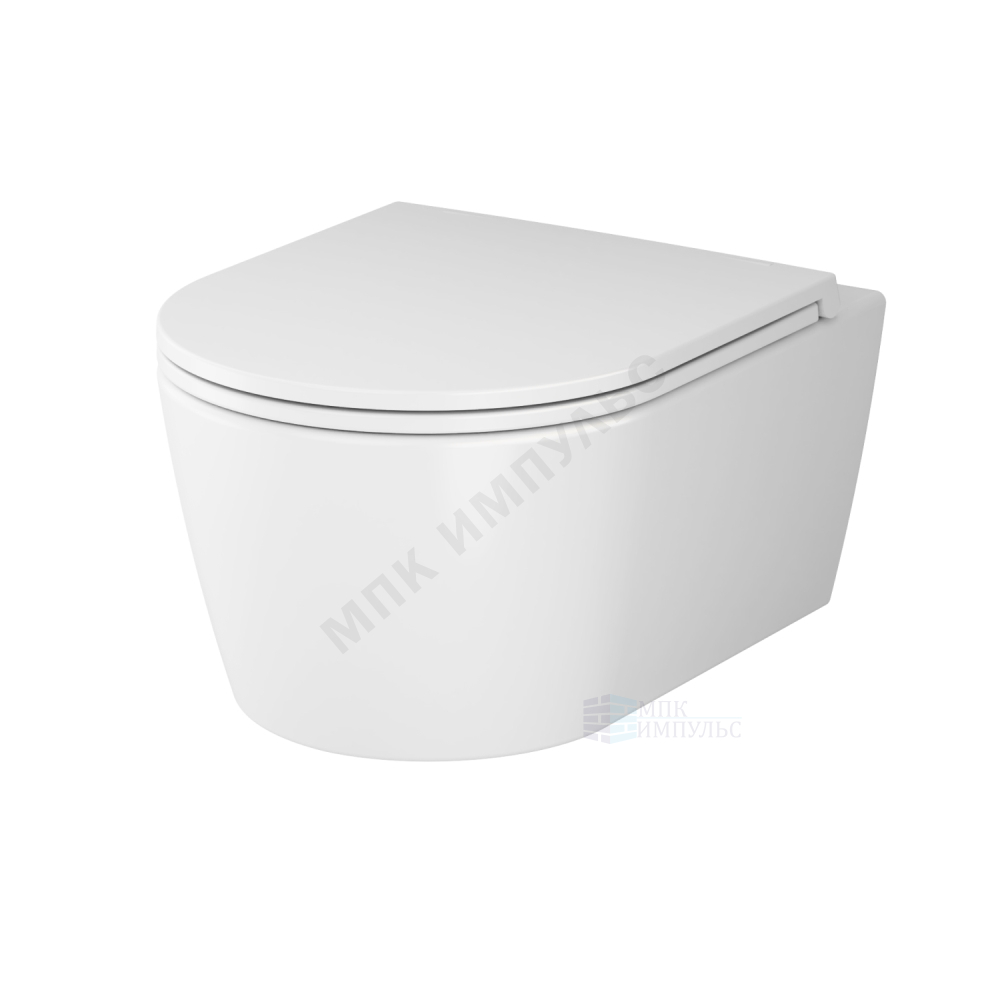 Унитаз подвесной горизонтальный выпуск с сиденьем дюропласт микролифт белый Func AM.PM C8F1700SC