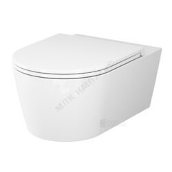 Унитаз подвесной горизонтальный выпуск с сиденьем дюропласт микролифт белый Func AM.PM C8F1701SC