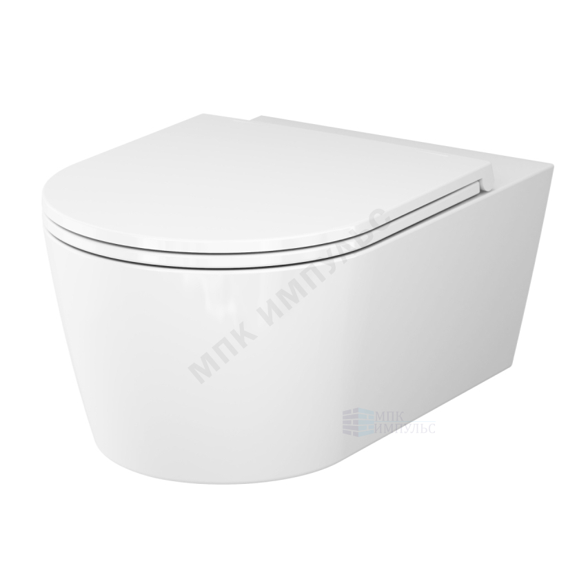 Унитаз подвесной горизонтальный выпуск с сиденьем дюропласт микролифт белый Func AM.PM C8F1701SC
