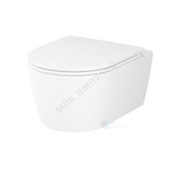 Унитаз подвесной горизонтальный выпуск с сиденьем дюропласт микролифт белый матовый Func AM.PM C8F1700MWSC