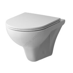 Унитаз подвесной горизонтальный выпуск с сиденьем дюропласт микролифт белый Gem AM.PM C901700SC