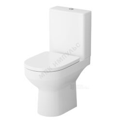 Унитаз-компакт горизонтальный выпуск нижний подвод с арматурой 2/реж слив кнопка без сиденья белый Spirit V2.0 FlashClean AM.PM C708600WH