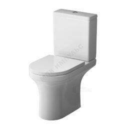 Унитаз-компакт горизонтальный выпуск нижний подвод с арматурой 2/реж слив кнопка с сиденьем дюропласт микролифт белый X-Joy AM.PM C85A8601SC
