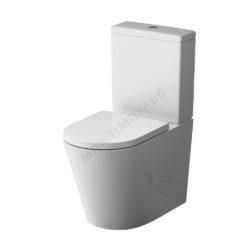 Унитаз-компакт горизонтальный выпуск нижний подвод с арматурой 2/реж слив кнопка с сиденьем дюропласт микролифт белый Func AM.PM C8F8600SC
