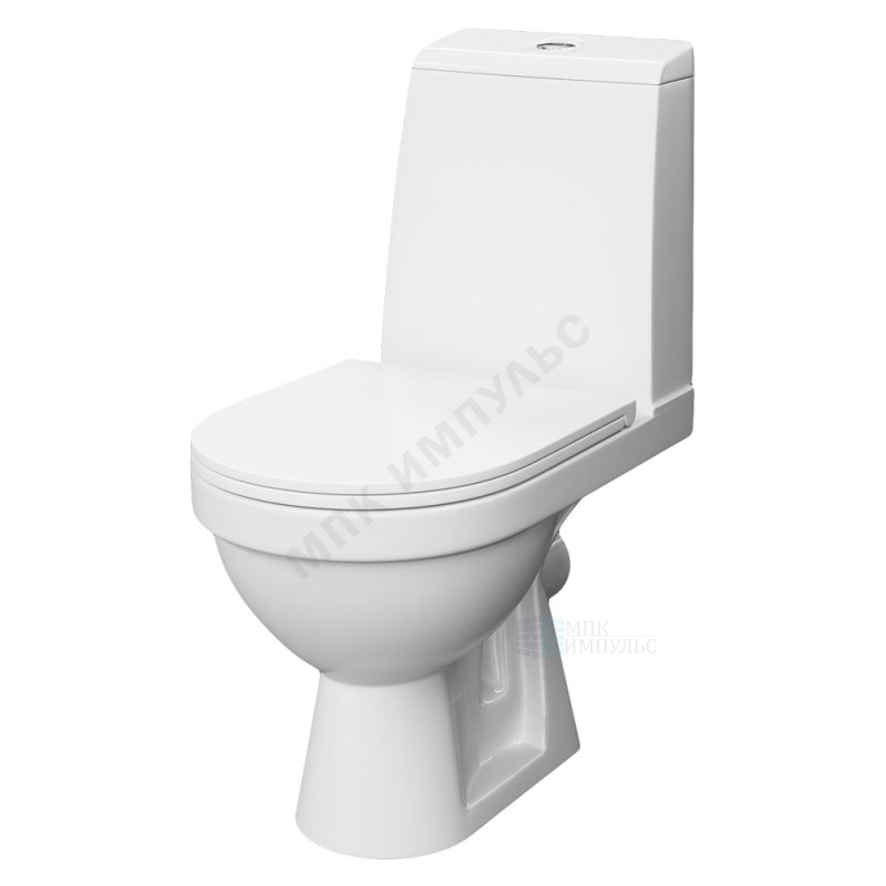 Унитаз-компакт косой выпуск нижний подвод с арматурой 2/реж слив кнопка с сиденьем дюропласт микролифт белый Origin Evo 2 AM.PM 788607SC