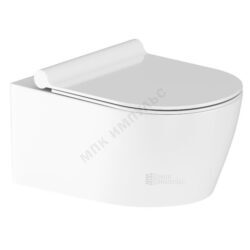 Унитаз подвесной горизонтальный выпуск с сиденьем дюропласт микролифт белый Jupiter AM.PM DX77C1700SC