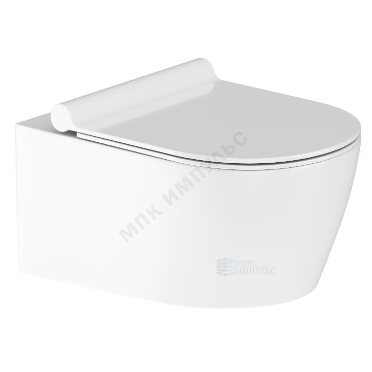 Унитаз подвесной горизонтальный выпуск с сиденьем дюропласт микролифт белый Jupiter AM.PM DX77C1700SC