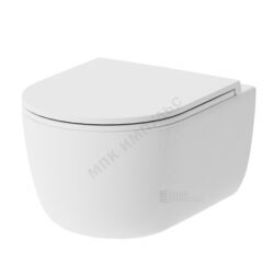 Унитаз подвесной горизонтальный выпуск с сиденьем дюропласт микролифт белый Sirius AM.PM DX86C1700SC