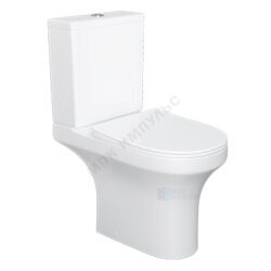 Унитаз-компакт горизонтальный выпуск нижний подвод с арматурой 2/реж слив кнопка с сиденьем дюропласт микролифт белый Skyline AM.PM DX35C8600SC