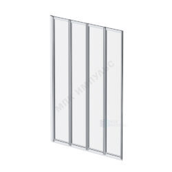 Стенка душевая для ванн Like 140х100см поворотно-складная