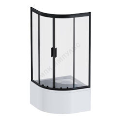 Ограждение душевое Gem 900х900х1500 мм без поддона прозрачное стекло алюминиевый профиль