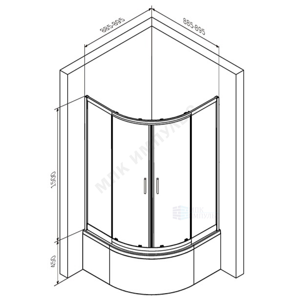 черный матовый AM.PM W90G-401A090BT