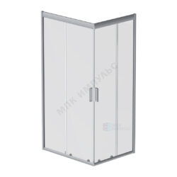 Ограждение душевое Gem 1200х800х1900 мм без поддона прозрачное стекло алюминиевый профиль
