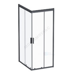 Ограждение душевое Gem 1200х800х1900 мм без поддона прозрачное стекло алюминиевый профиль