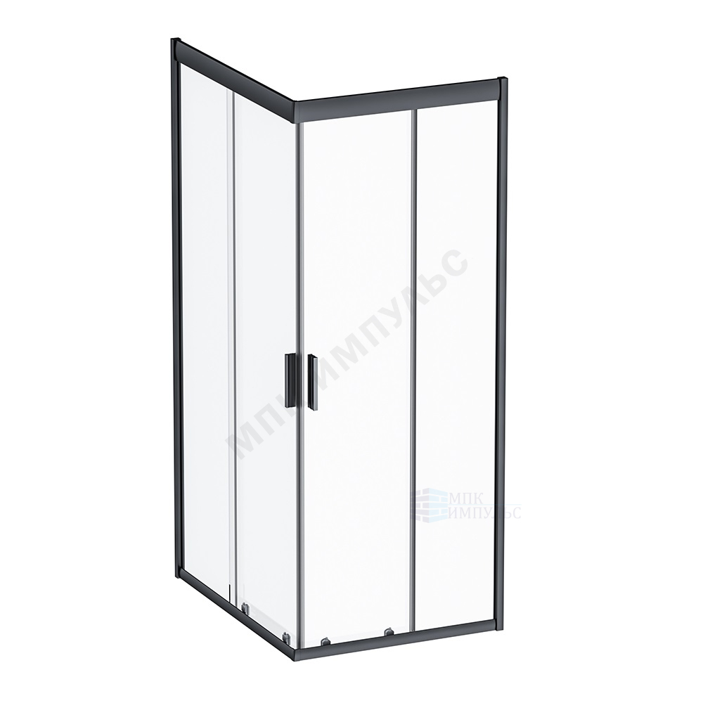 Ограждение душевое Gem 1000х800х1900 мм без поддона прозрачное стекло алюминиевый профиль